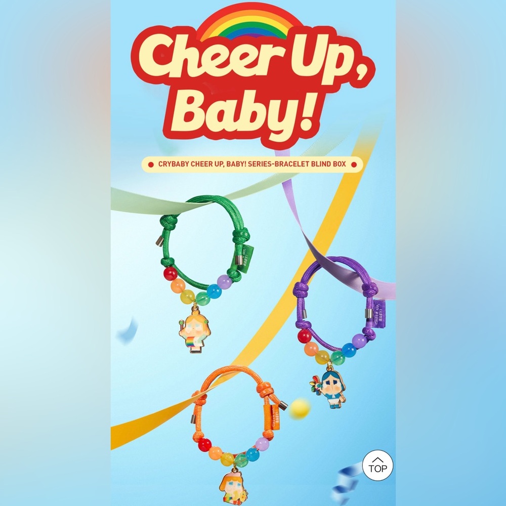 CRYBABY Cheer Up, Baby! Bracelet Blind Box – Pop Mart Mystery Charm | NIB
